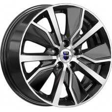 Диск R16 5x114,3 6,5J ET50 D66,1 K&K Гамбит (КС961) алмаз чёрный