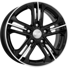 Диск R15 5x114,3 6J ET45 D67,1 K&K Trinity-оригинал алмаз черный (КС615)