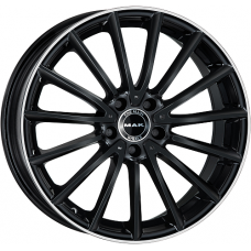 Диск R19 5x112 8J ET38 D66,6 MAK Komet Gloss Black Mirror Ring