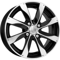 Диск R15 4x100 6J ET45 D54,1 K&K Джемини-оригинал алмаз черный (КС617)